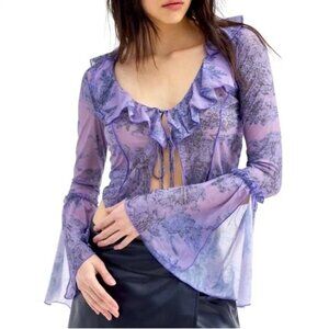 Urban Outfitters Purple Flyaway Top